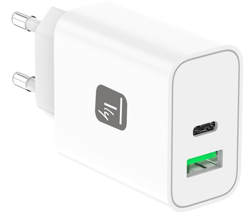 Punjač TECHLY IPW-USB-30WACG (30w, brzo punjenje, bijeli)-1