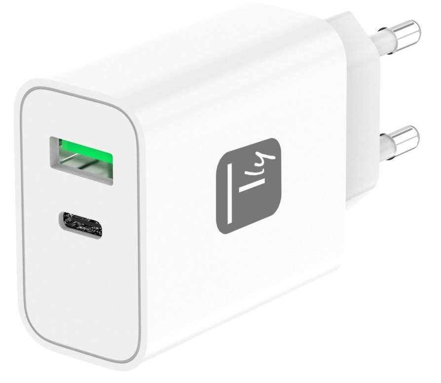 Punjač TECHLY IPW-USB-30WACG (30w, brzo punjenje, bijeli)-0