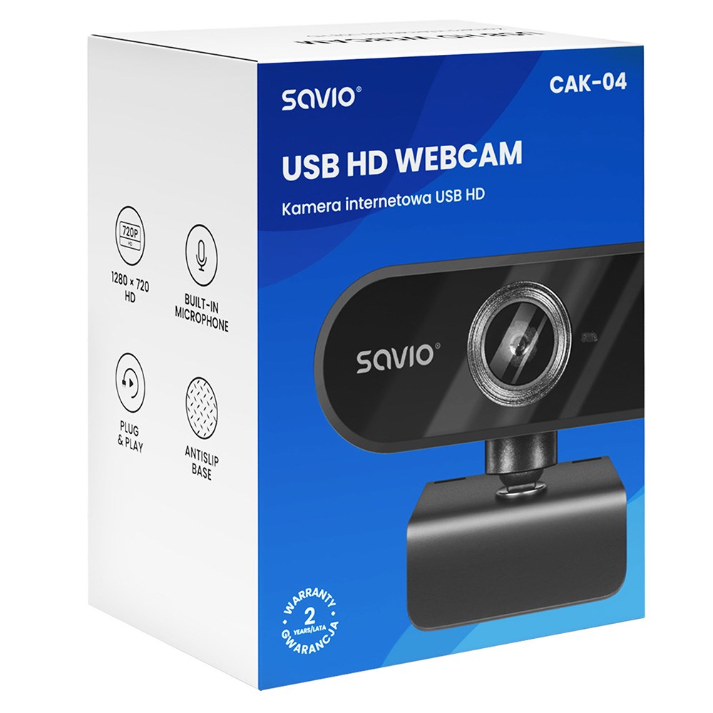 Kamera SAVIO CAK-04 (720 mp, 1280 x 720 pixels, USB)-2