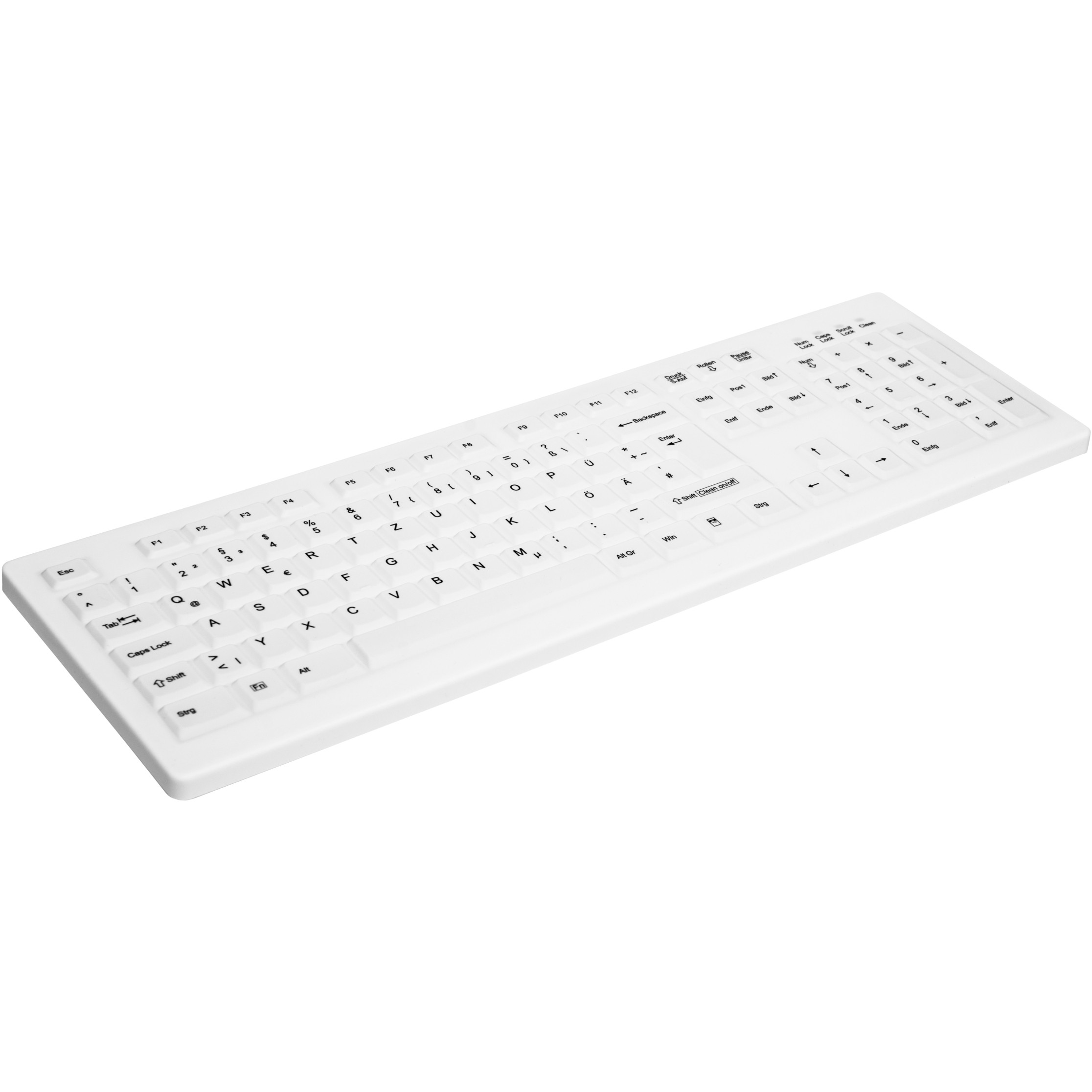 Tipkovnica CHERRY AK-C8100F-FU1-W-FR USB higijenska (AZERTY FR, bijela) – internacionalna non HR tipkovnica-1