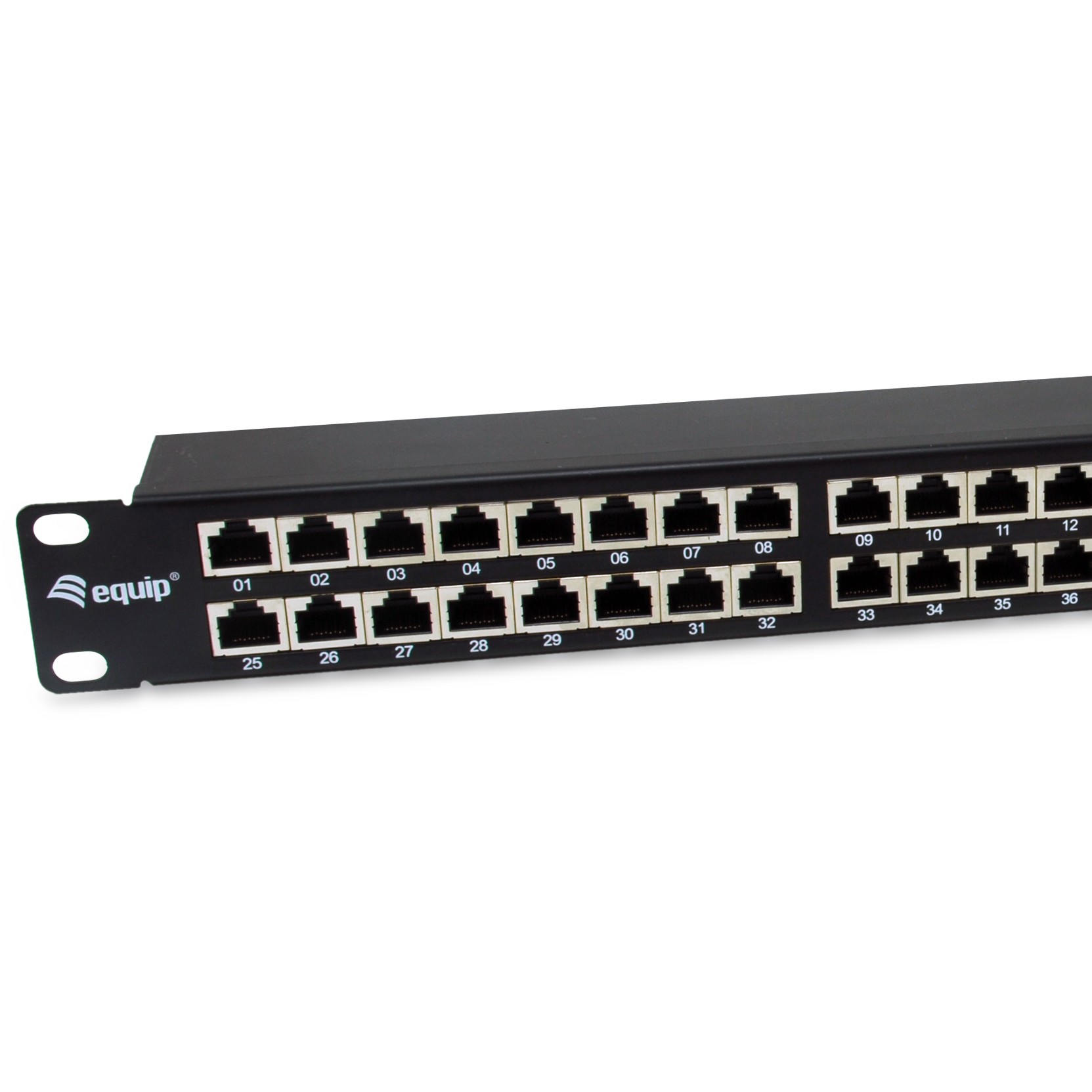 Patchpanel EQUIP 48x RJ45 Cat6A 19" FTP 1HE Premium crna boja-2
