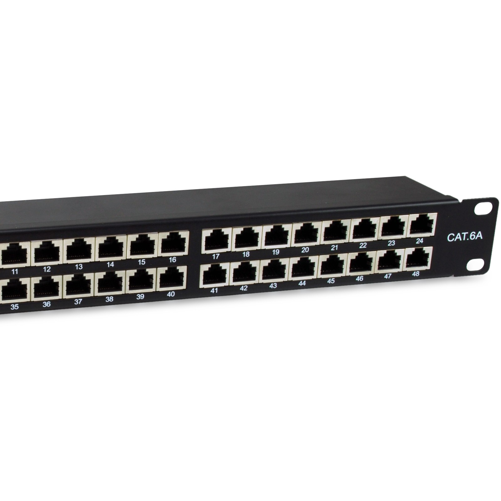Patchpanel EQUIP 48x RJ45 Cat6A 19" FTP 1HE Premium crna boja-3
