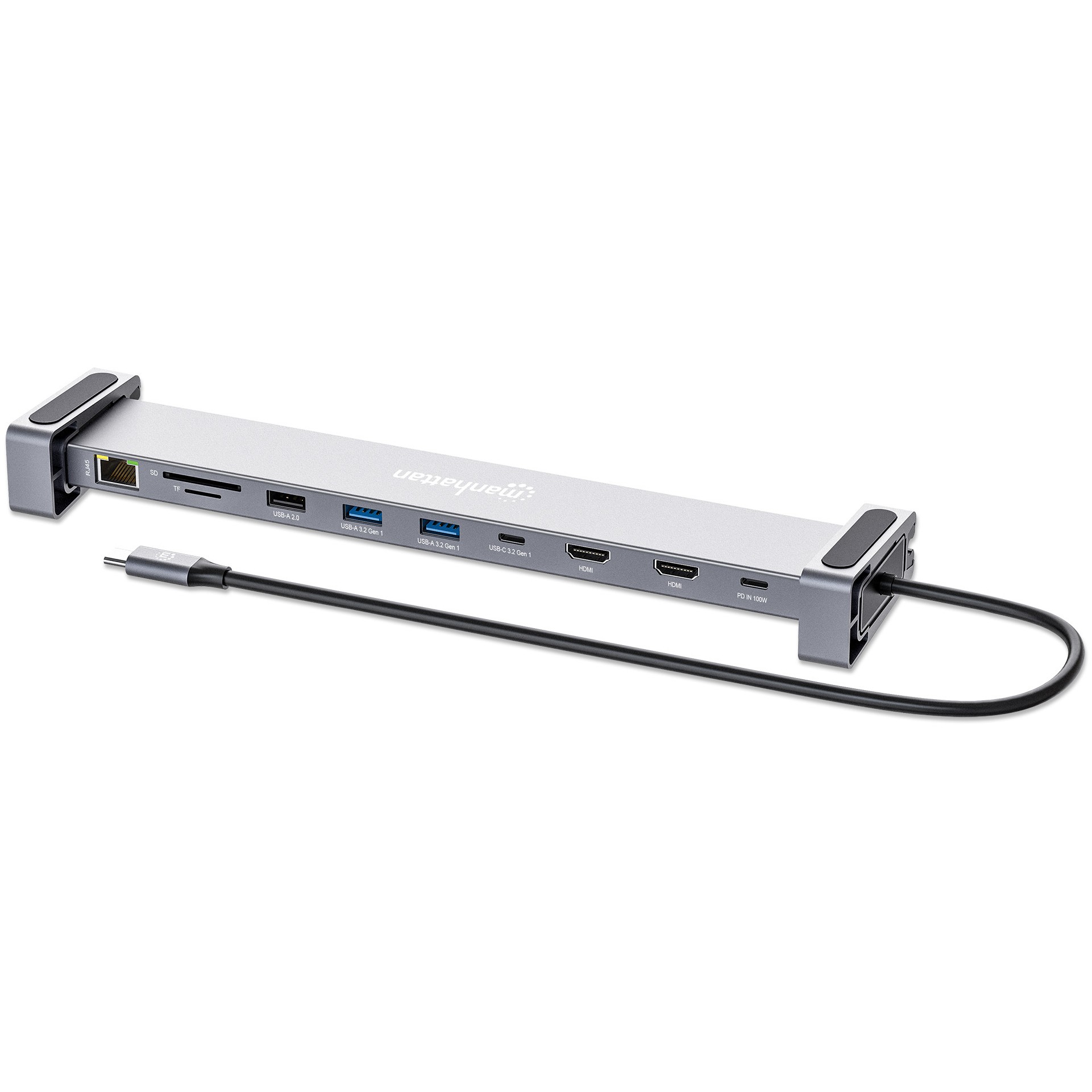 Docking stanica MANHATTAN 10-in-1 4K USB-C PD 2xHDMI-0