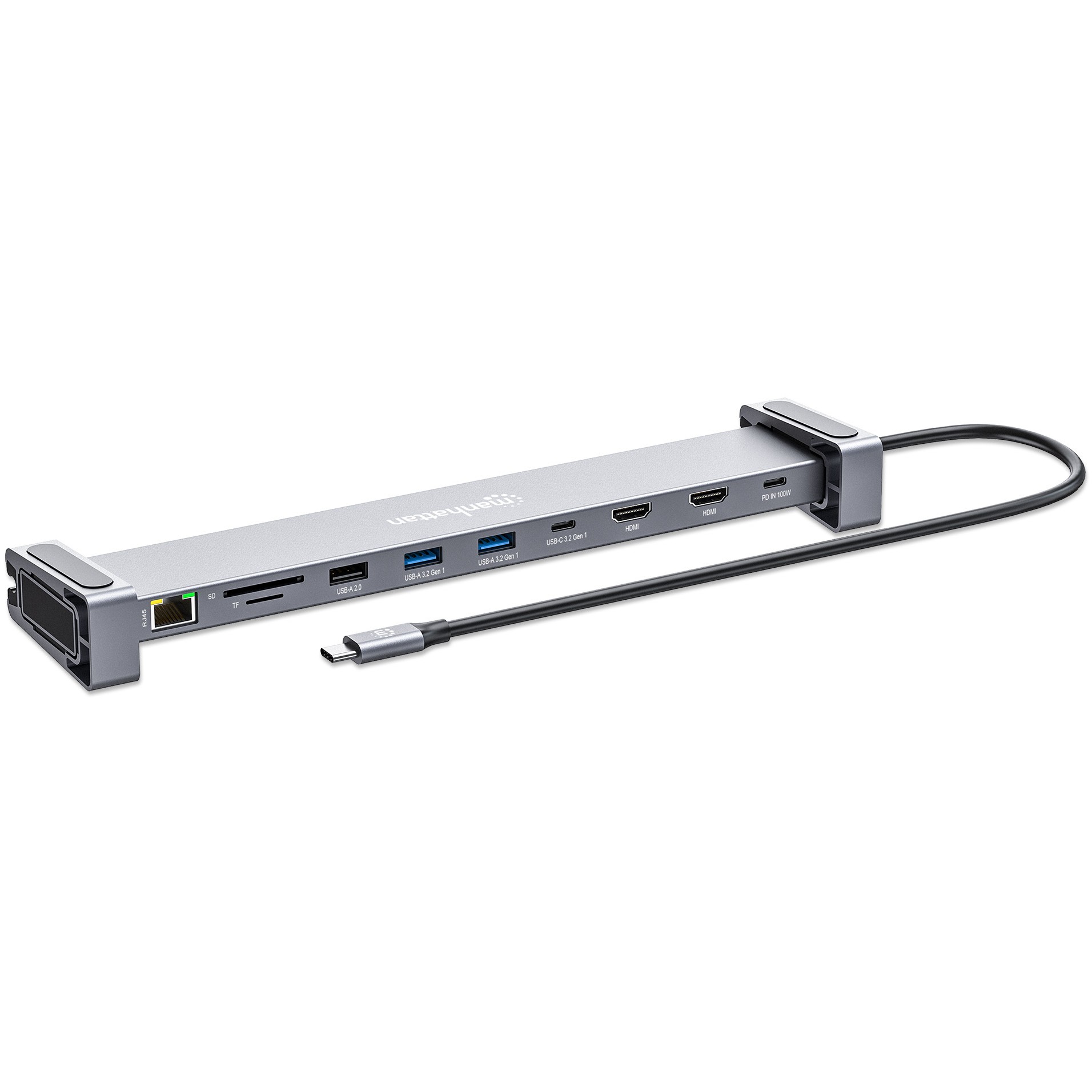 Docking stanica MANHATTAN 10-in-1 4K USB-C PD 2xHDMI-1