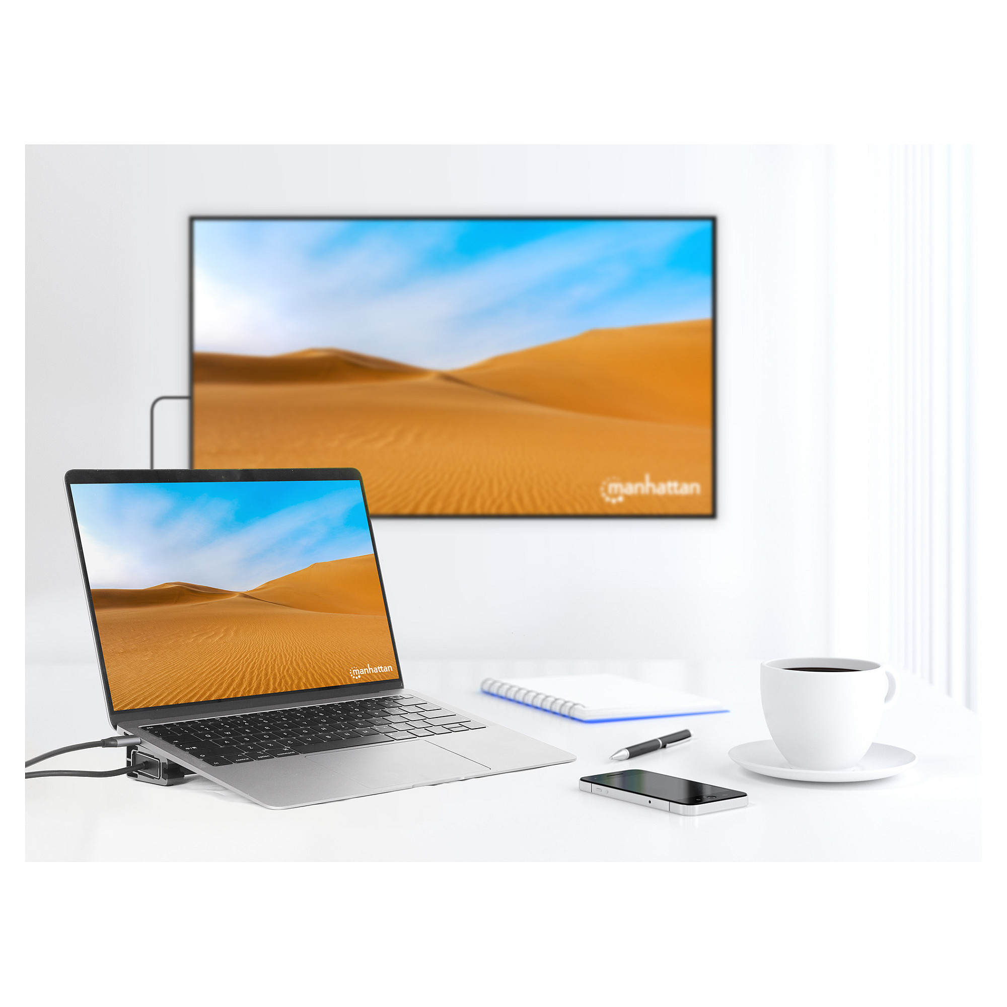 Docking stanica MANHATTAN 10-in-1 4K USB-C PD 2xHDMI-5