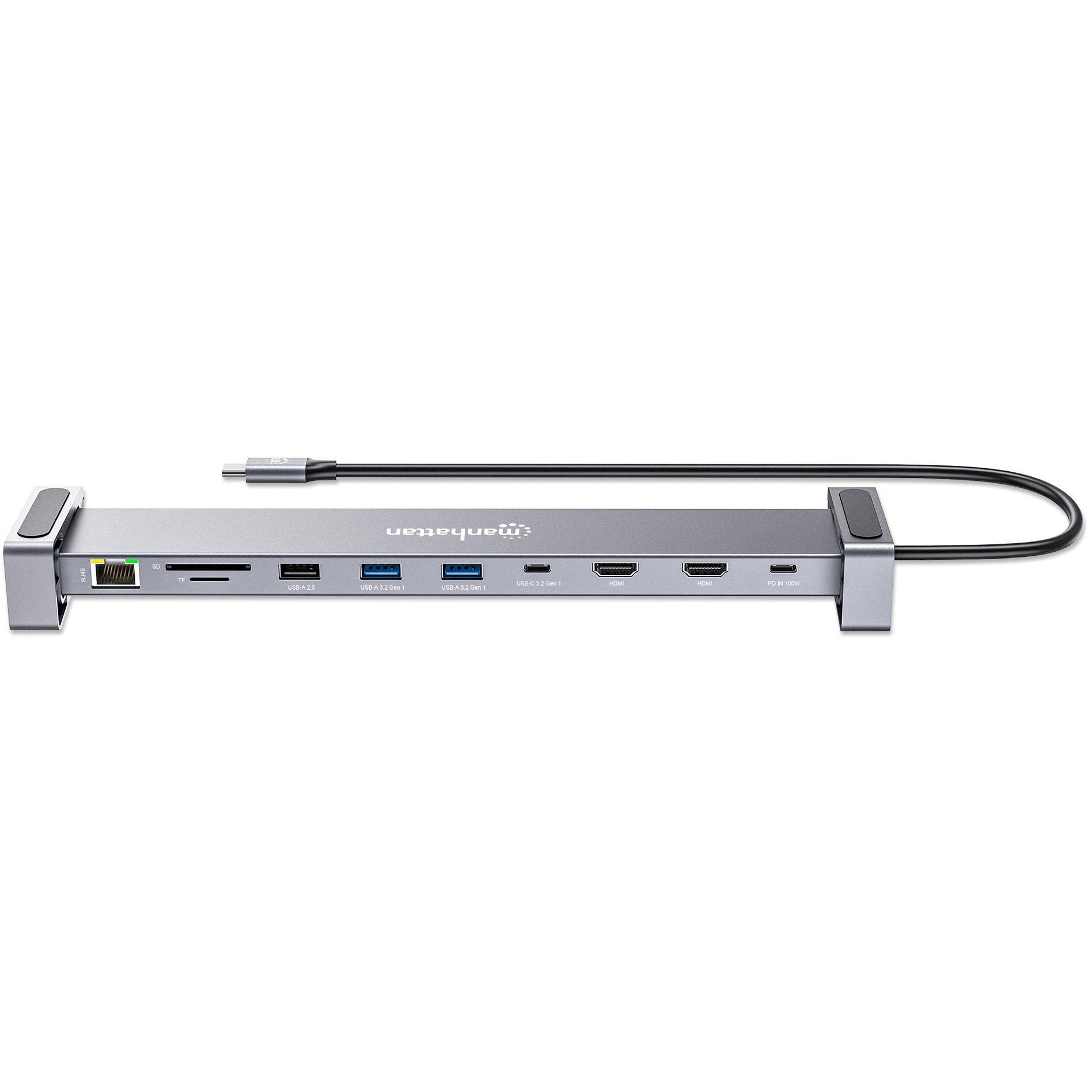 Docking stanica MANHATTAN 10-in-1 4K USB-C PD 2xHDMI-4