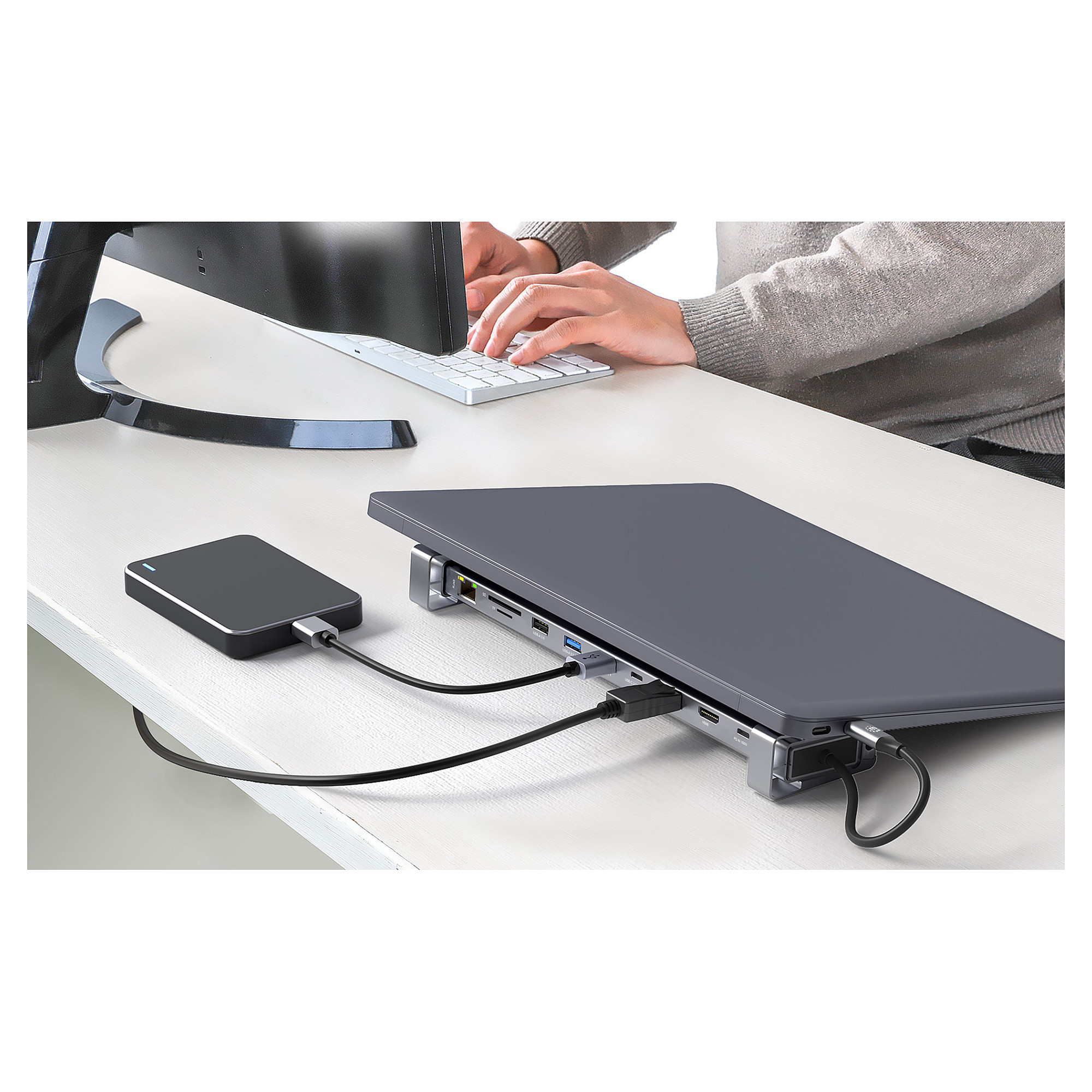 Docking stanica MANHATTAN 10-in-1 4K USB-C PD 2xHDMI-8