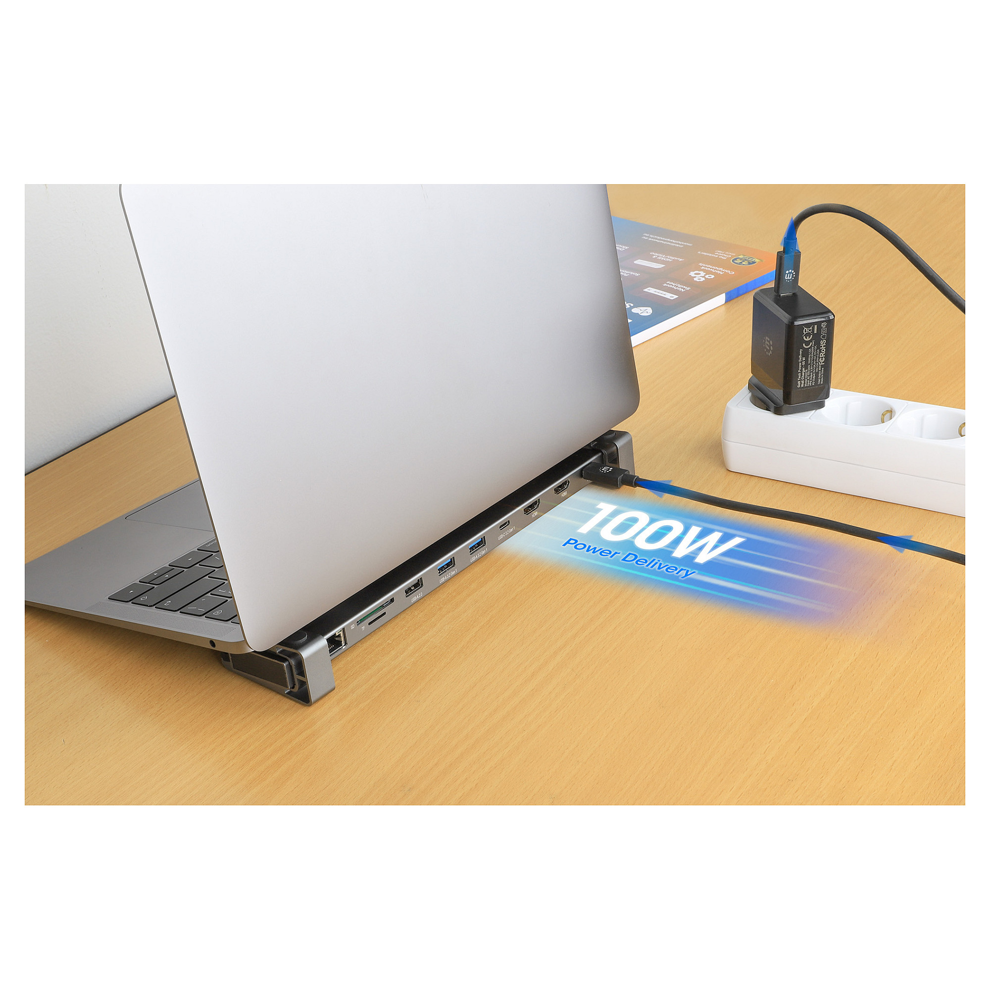 Docking stanica MANHATTAN 10-in-1 4K USB-C PD 2xHDMI-9