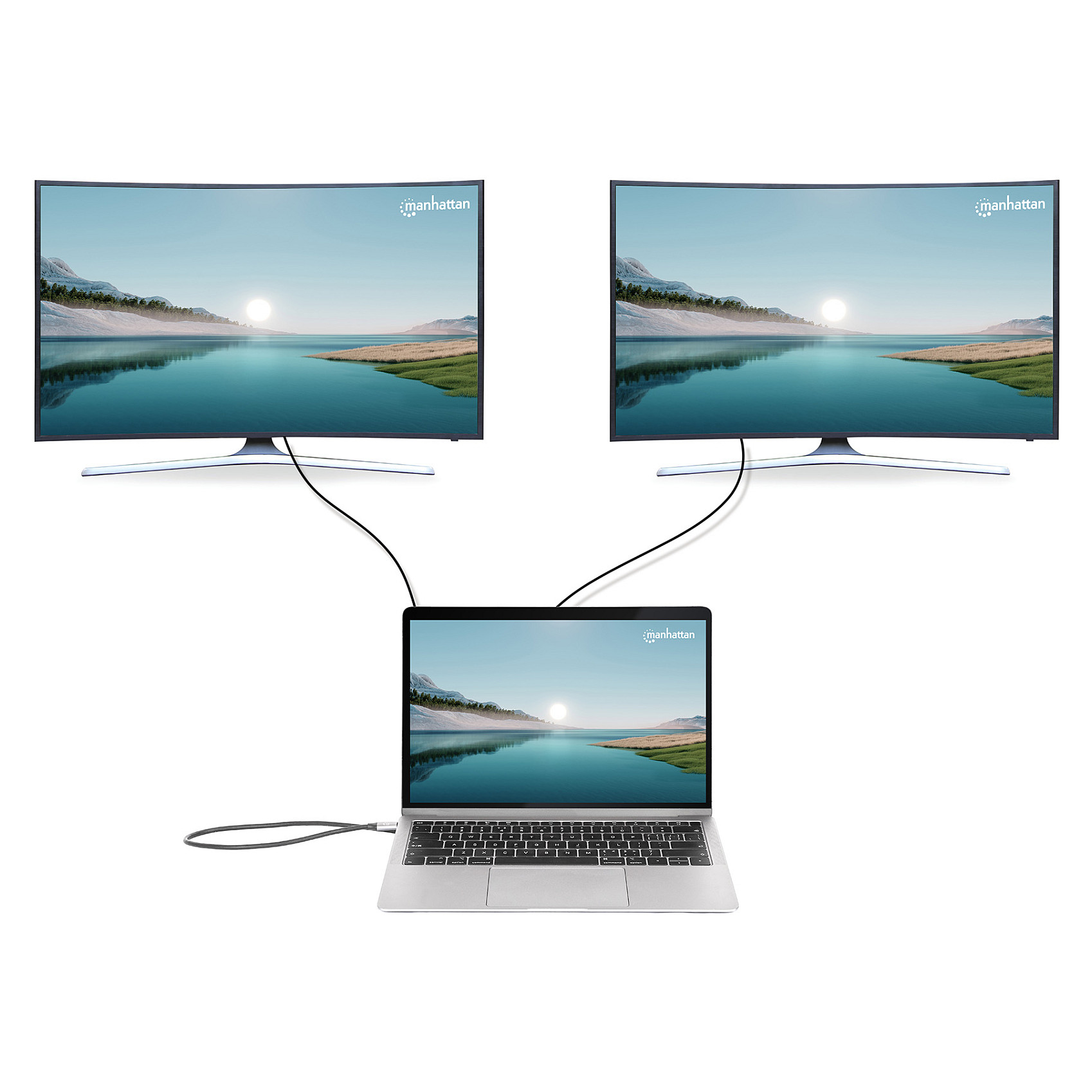 Docking stanica MANHATTAN 10-in-1 4K USB-C PD 2xHDMI-11