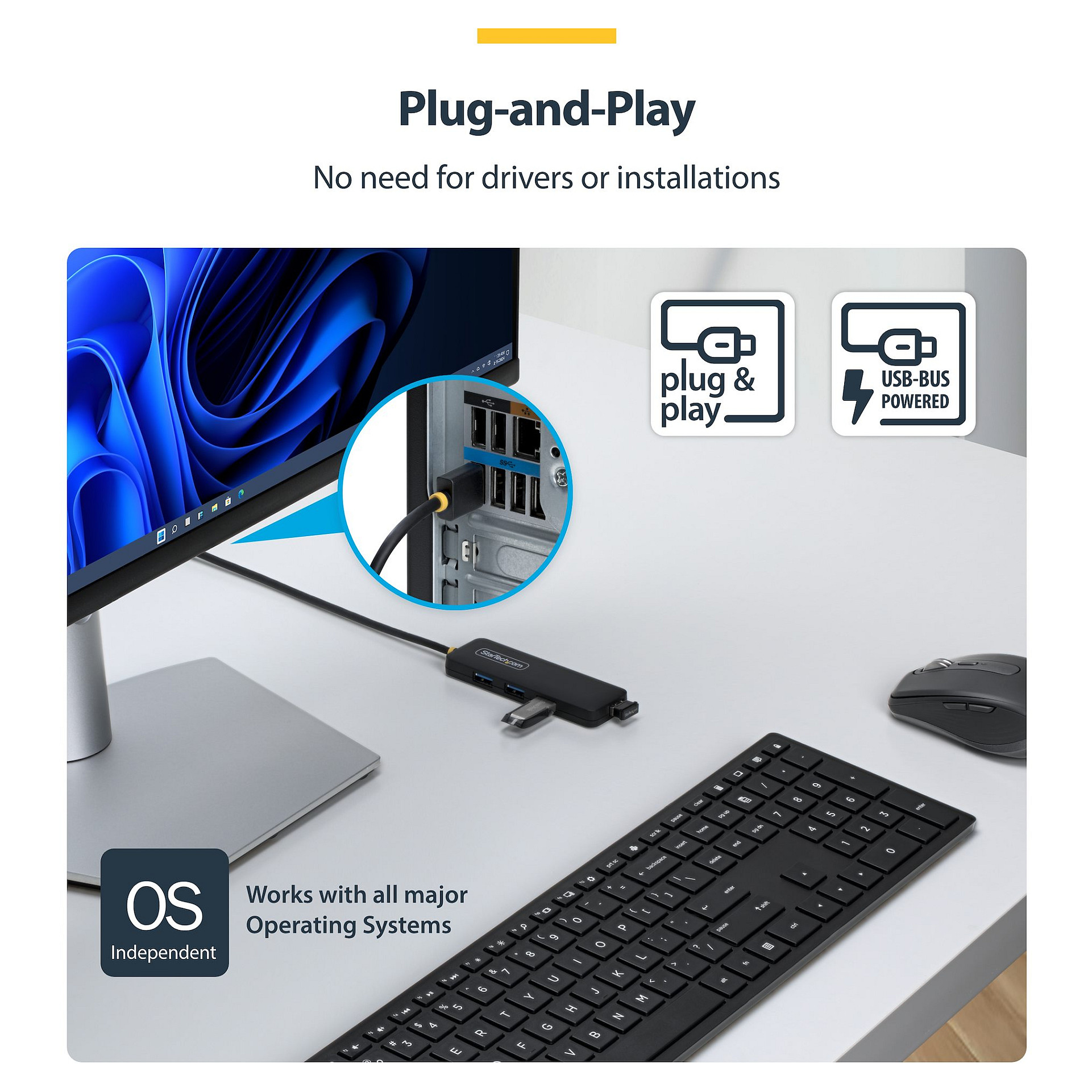 HUB StarTECH 4-PORT USB-A 5GBPS-3