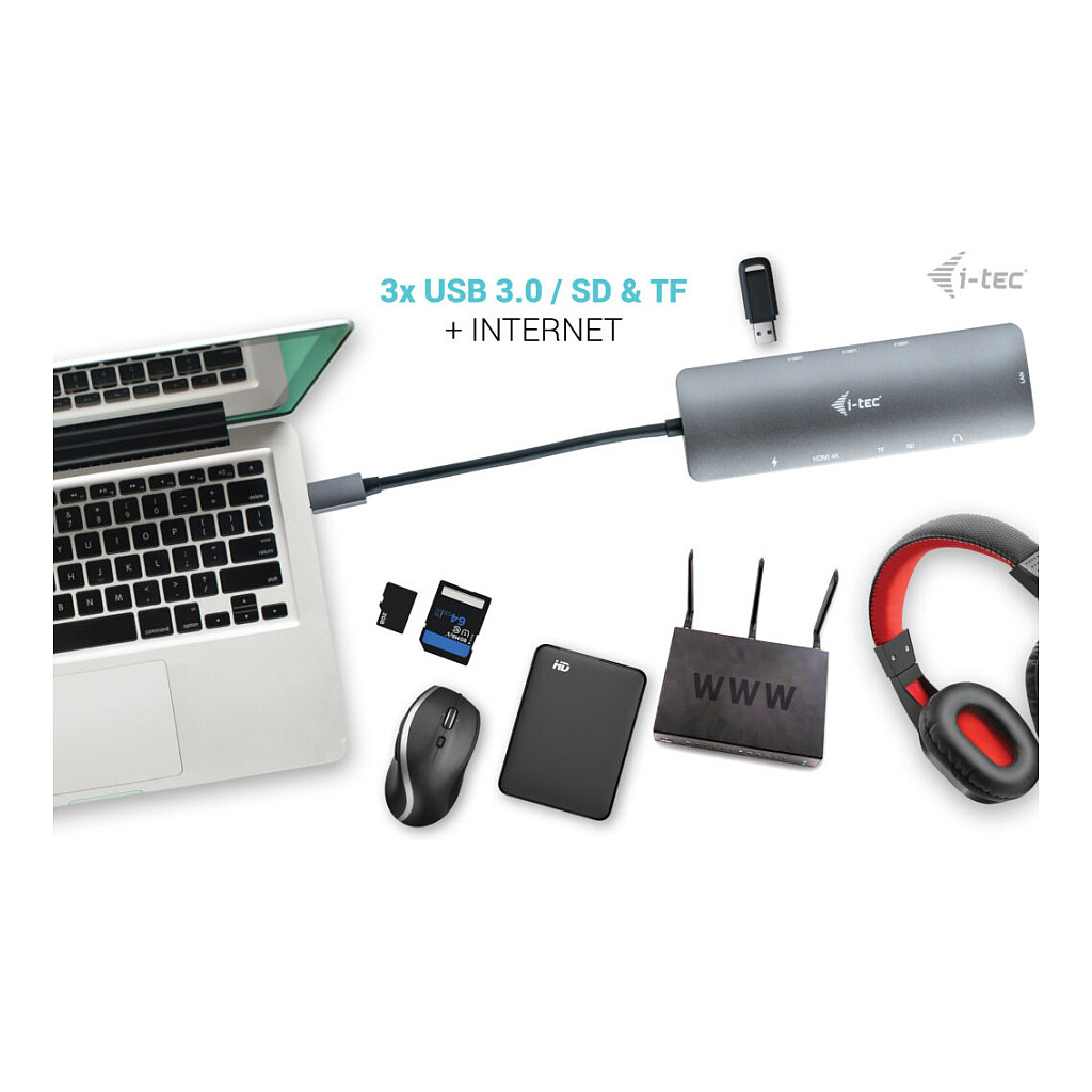 Docking stanica I-TEC NANO LAN DOCK + P/S 100W-9