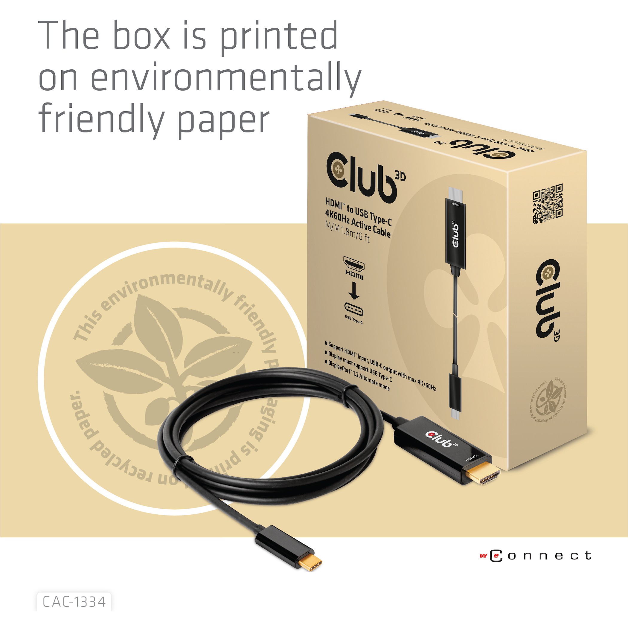 Kabel CLUB 3D HDMI-Kabel A -> USB-C aktiv 4K60Hz 1.8m-8