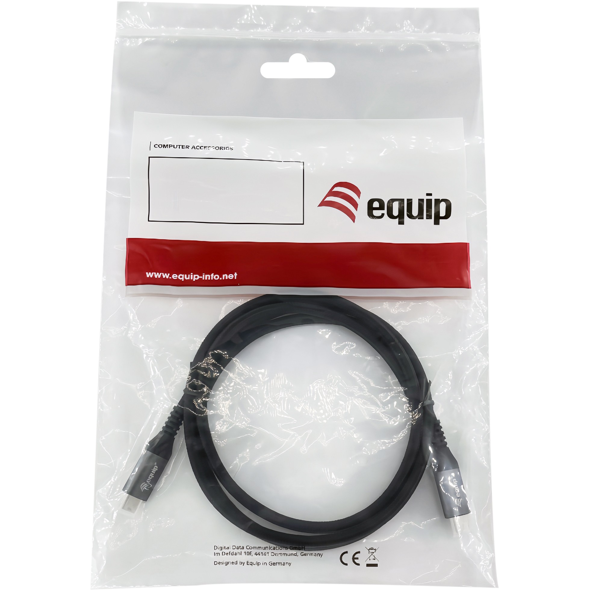 Kabel USB-C EQUIP 4.0 -> C St/St 1.20m 5A 8K/60Hz crna boja-4