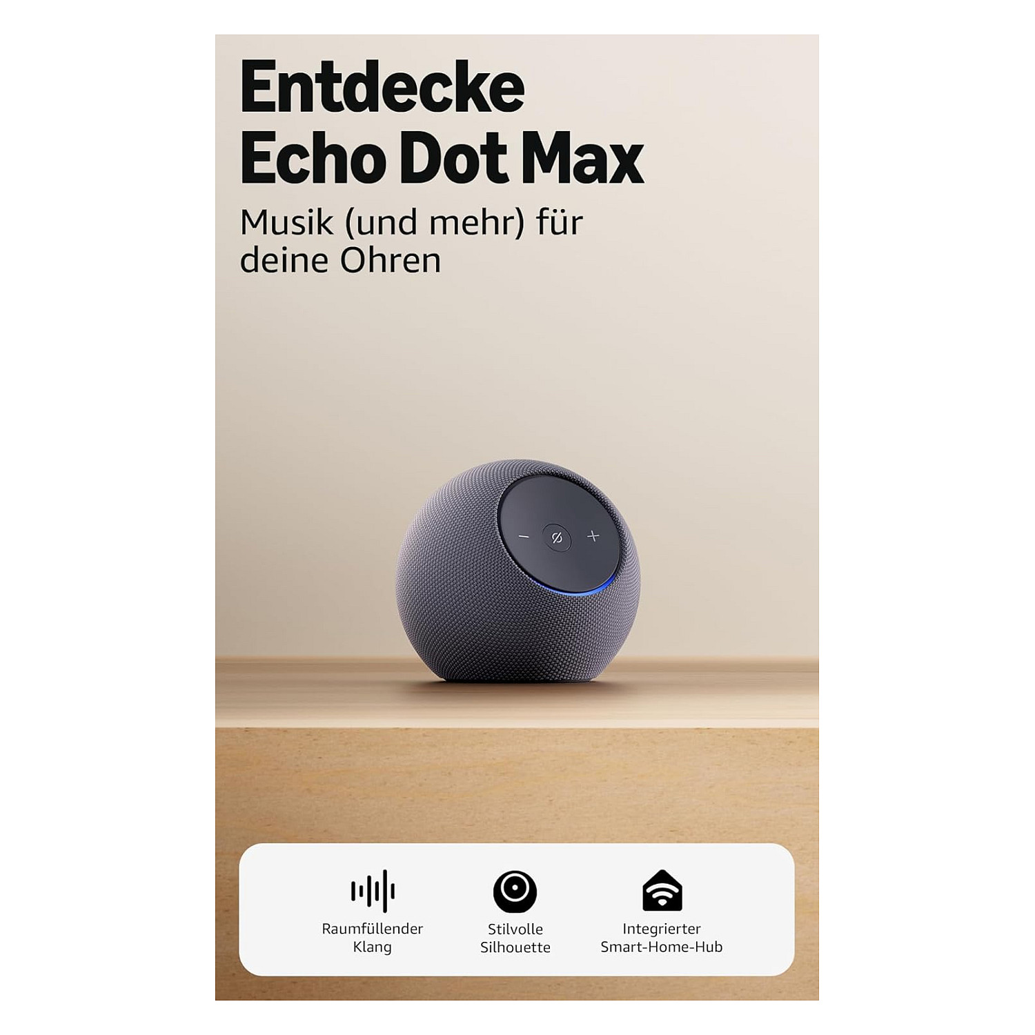 Pametni zvučnik AMAZON Echo Dot Max (2025) Black-1