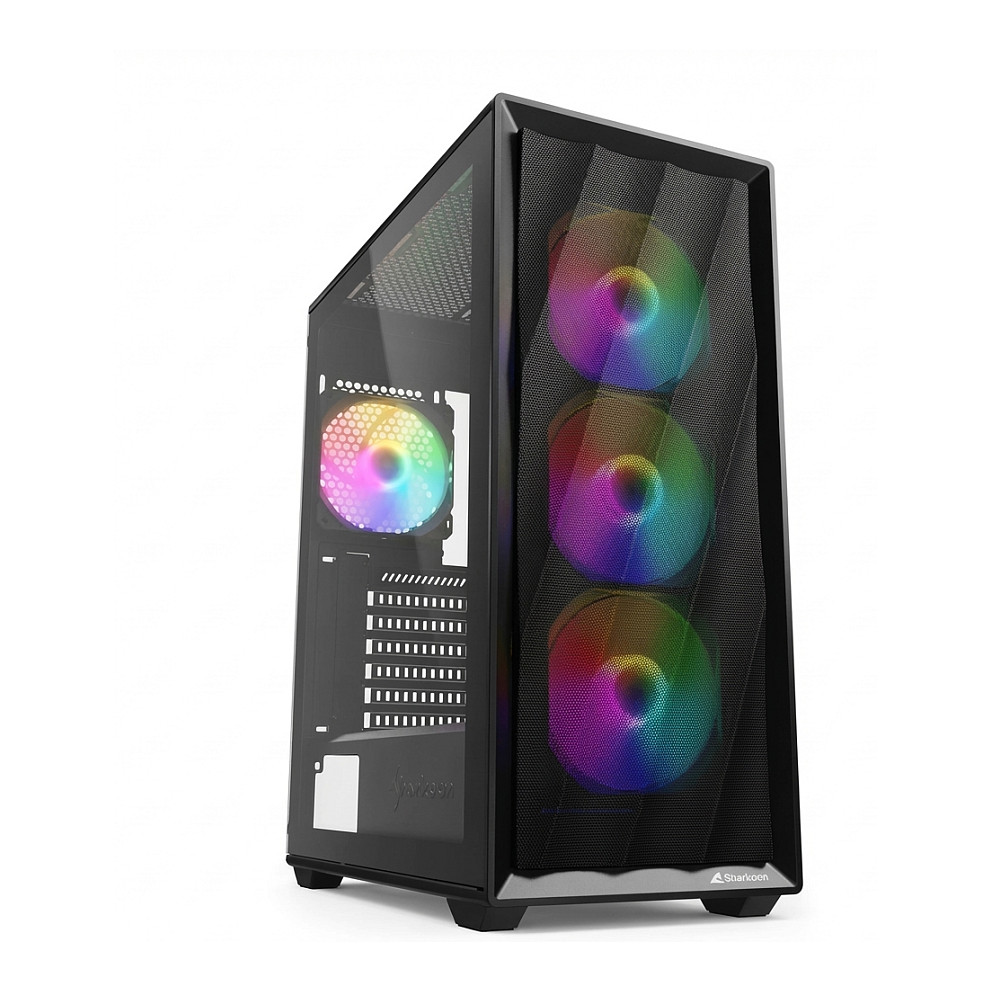 Kućište Sharkoon VK4 Rainbow ATX 1xGlas crna boja