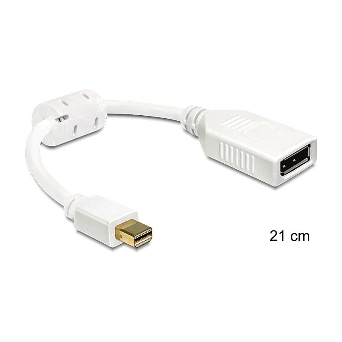 Adapter kabel DELOCK mini DP-St > DP-Bu bijeli