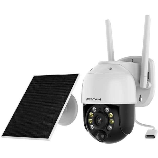 Bežična nadzorna kamera FOSCAM B4 sa solarnim panelom (4MP, 2K), bijela boja