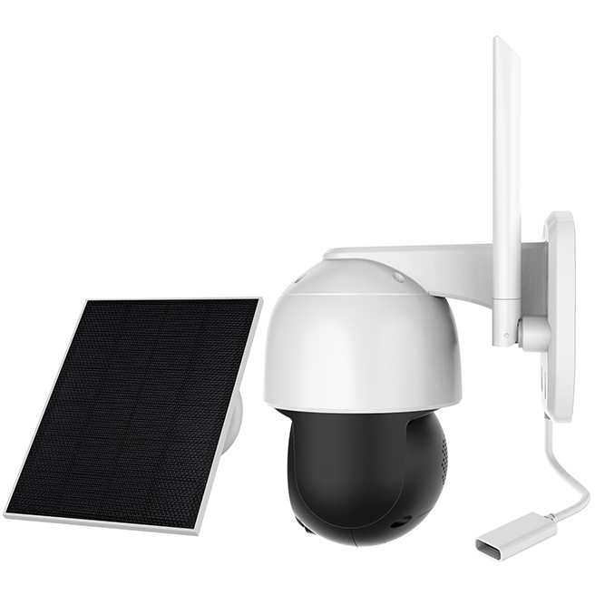 Bežična nadzorna kamera FOSCAM B4 sa solarnim panelom (4MP, 2K), bijela boja-1
