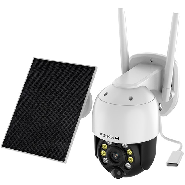 Bežična nadzorna kamera FOSCAM B4 sa solarnim panelom (4MP, 2K), bijela boja-3