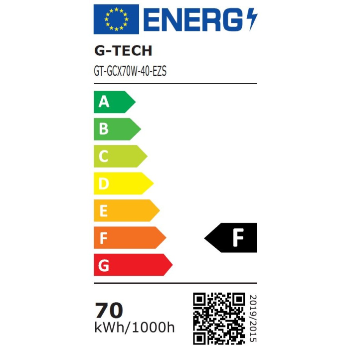 LED Reflektor GTV G-TECH GCX (70W, 5600lm, 4000K, IP65, crni)-1