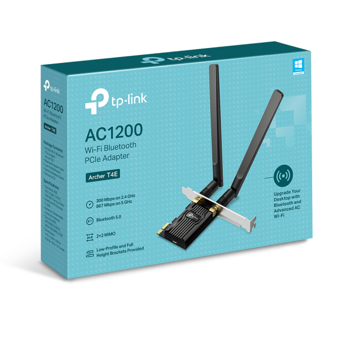 PCIe mrežna kartica TP-LINK Archer T4E V3 Wi-Fi AC1200 Bluetooth MIMO-3
