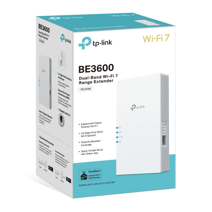 Wi-Fi 7 Range Extender TP-LINK RE220BE BE3600-4