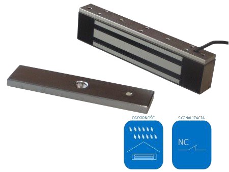 Elektromagnetska brava SCOT EL-1200WS (545kg, vodootporna, nadgradna)-0