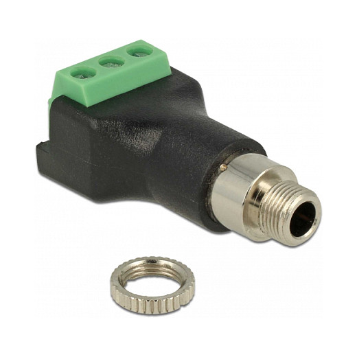 Terminalblock DELOCK 3 Pin > Klinkenbuchse 3.5mm zum Einbau-1