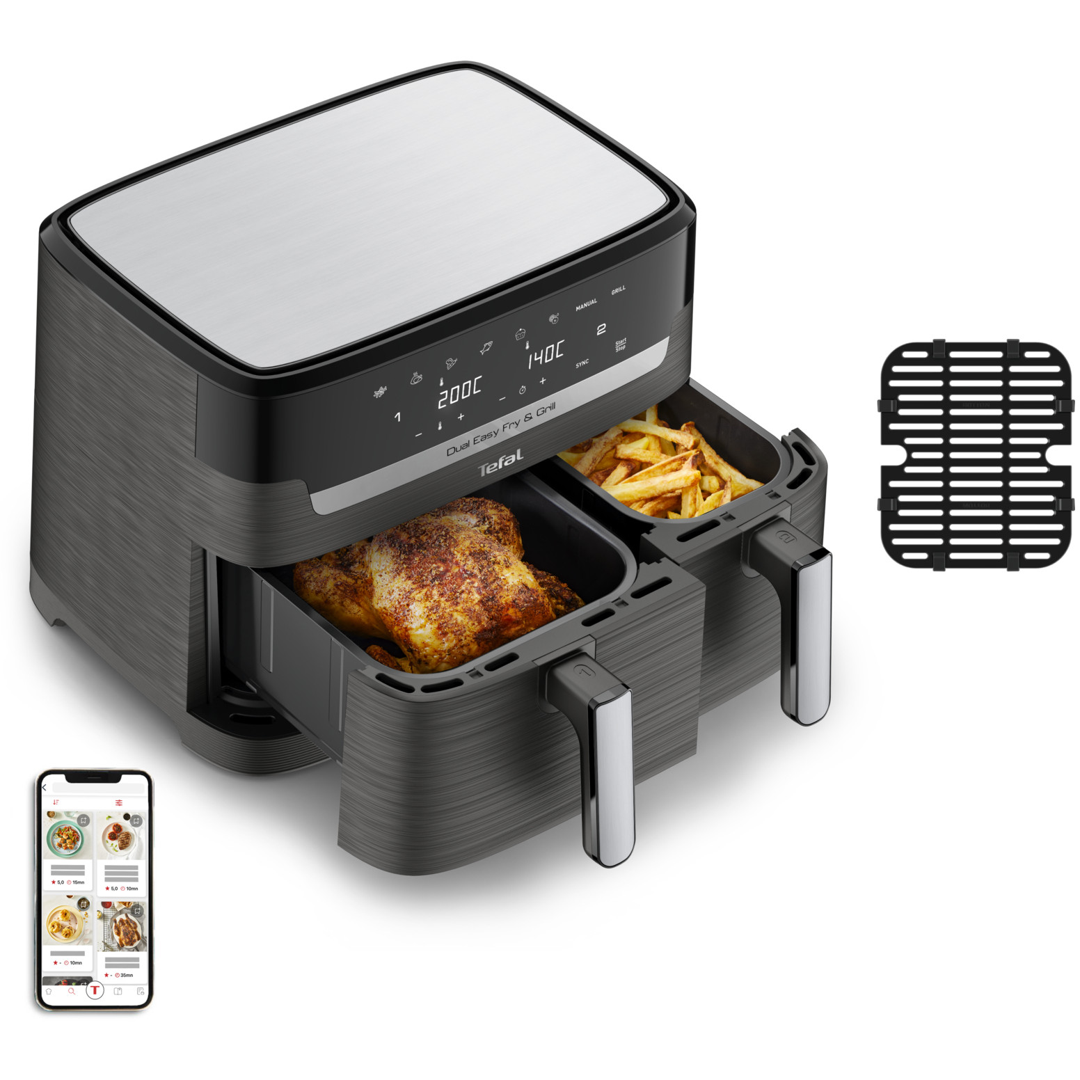 Friteza na vrući zrak TEFAL Dual Easy Fry & Grill EY905B
