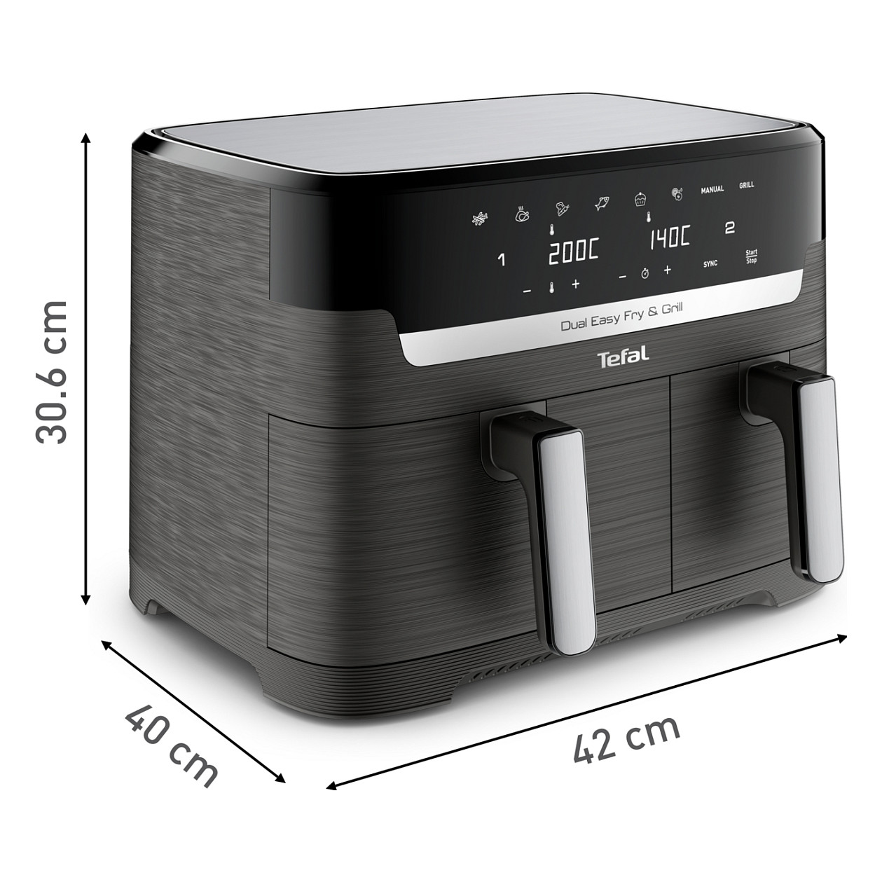 Friteza na vrući zrak TEFAL Dual Easy Fry & Grill EY905B-13