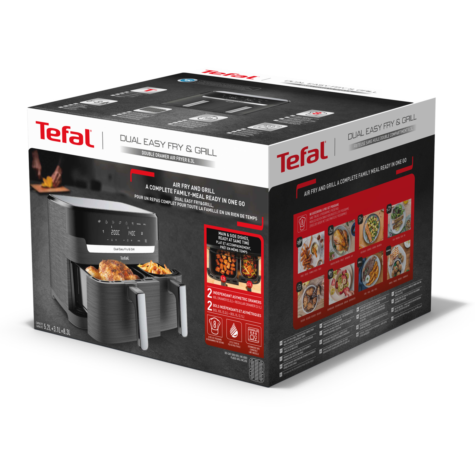 Friteza na vrući zrak TEFAL Dual Easy Fry & Grill EY905B-4
