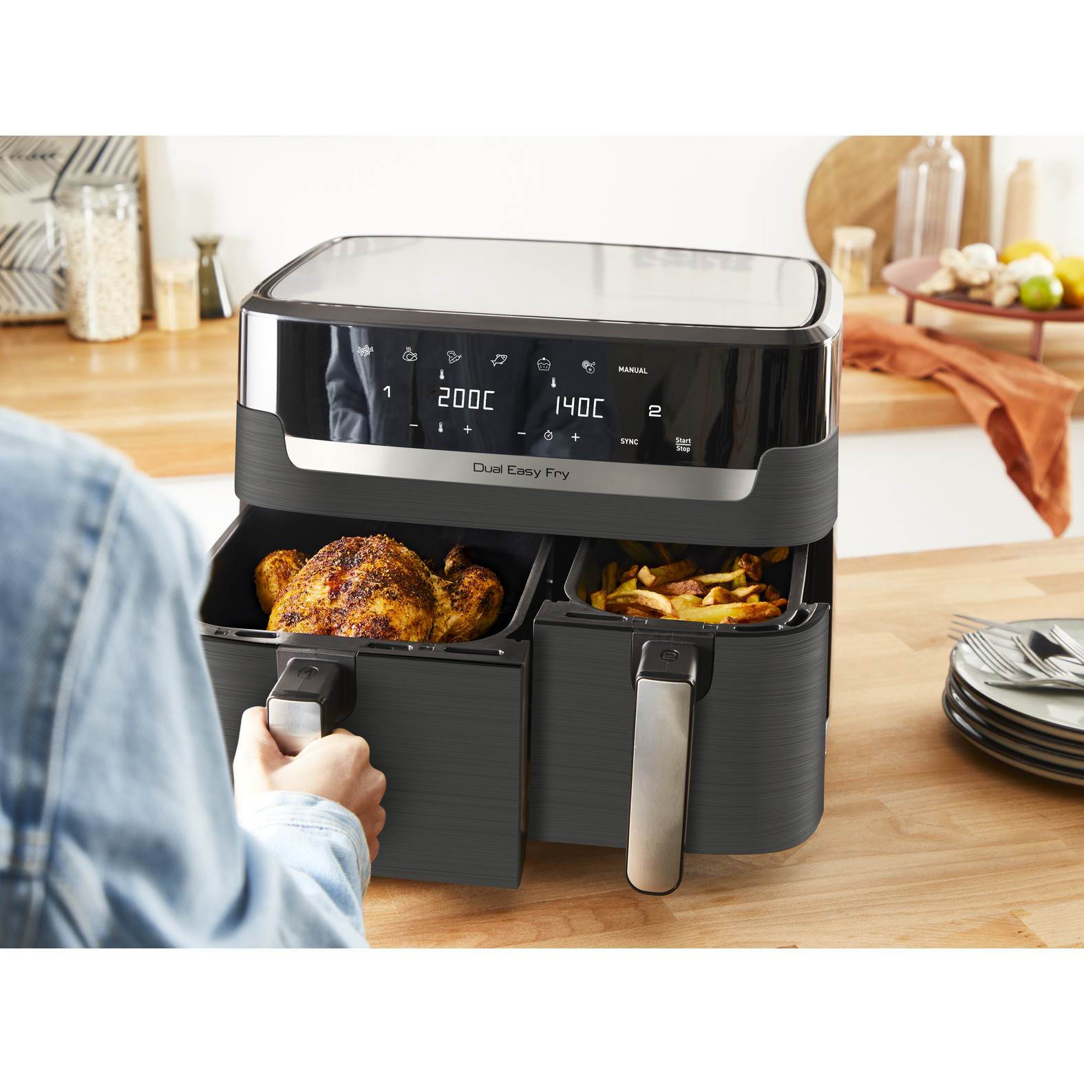 Friteza na vrući zrak TEFAL Dual Easy Fry & Grill EY905B-7