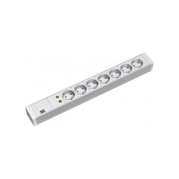 Utičnica BACHMANN BASIC 48,26cm 19Zoll PVC 7xCEE7/3 1xSPD 2m CEE7/7-0