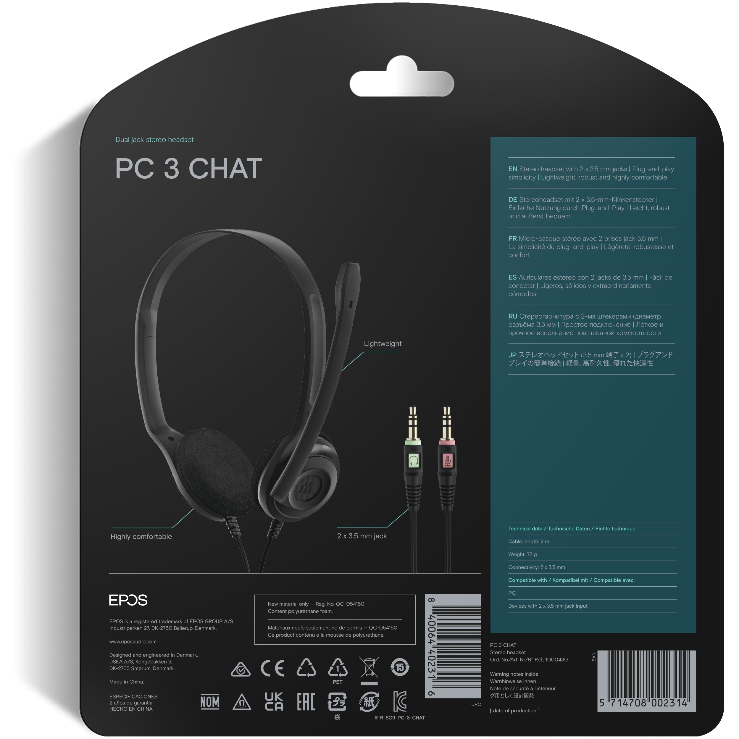 Slušalice EPOS PC 3 CHAT-3