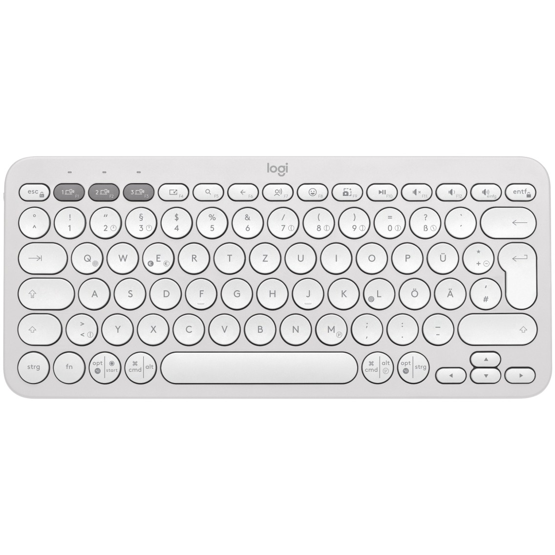 Tipkovnica LOGITECH PEBBLE KEYS 2 K380S tonalna bijela – internacionalna non HR tipkovnica-0