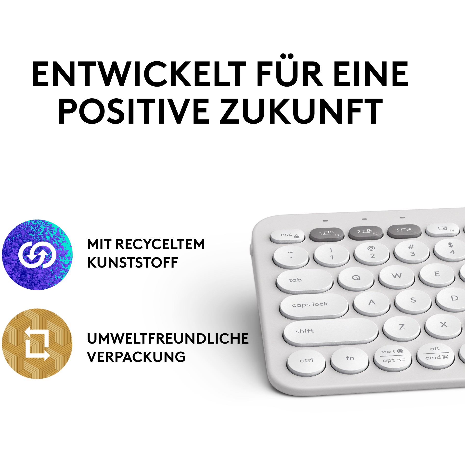 Tipkovnica LOGITECH PEBBLE KEYS 2 K380S tonalna bijela – internacionalna non HR tipkovnica-6