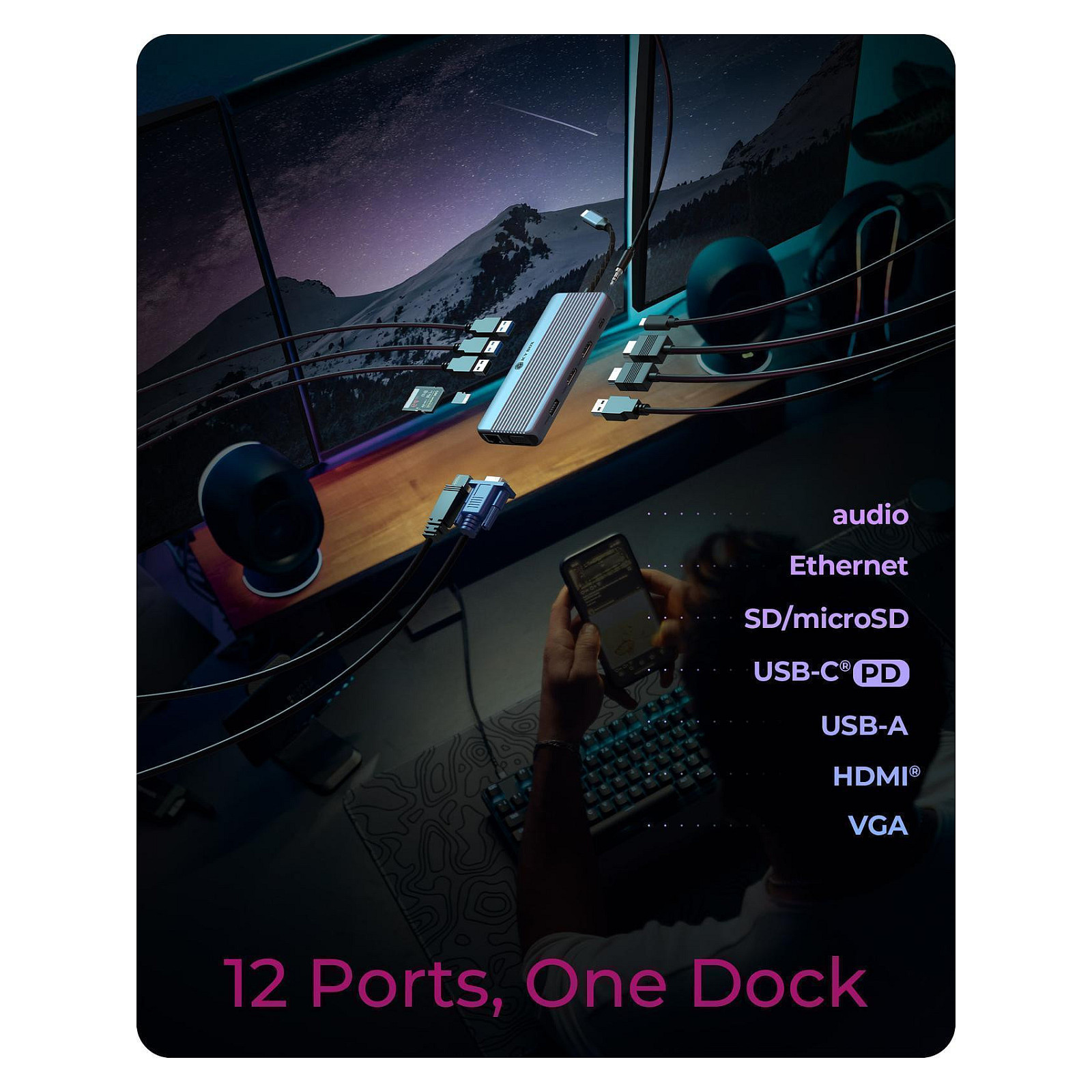 DockingStation ICY BOX IB-DK4062-CPD 12-in-1 s trostrukom video vezom-10