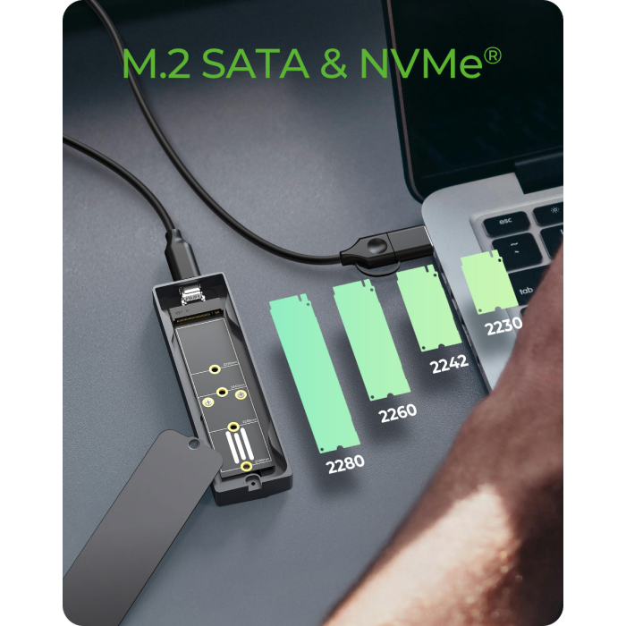 Enclosure ICY BOX IB-1826MCL-CU31 za M.2 NVMe/SATA SSD s USB-C 3.2 Gen 2 sučeljem i RGB svjetlima-2