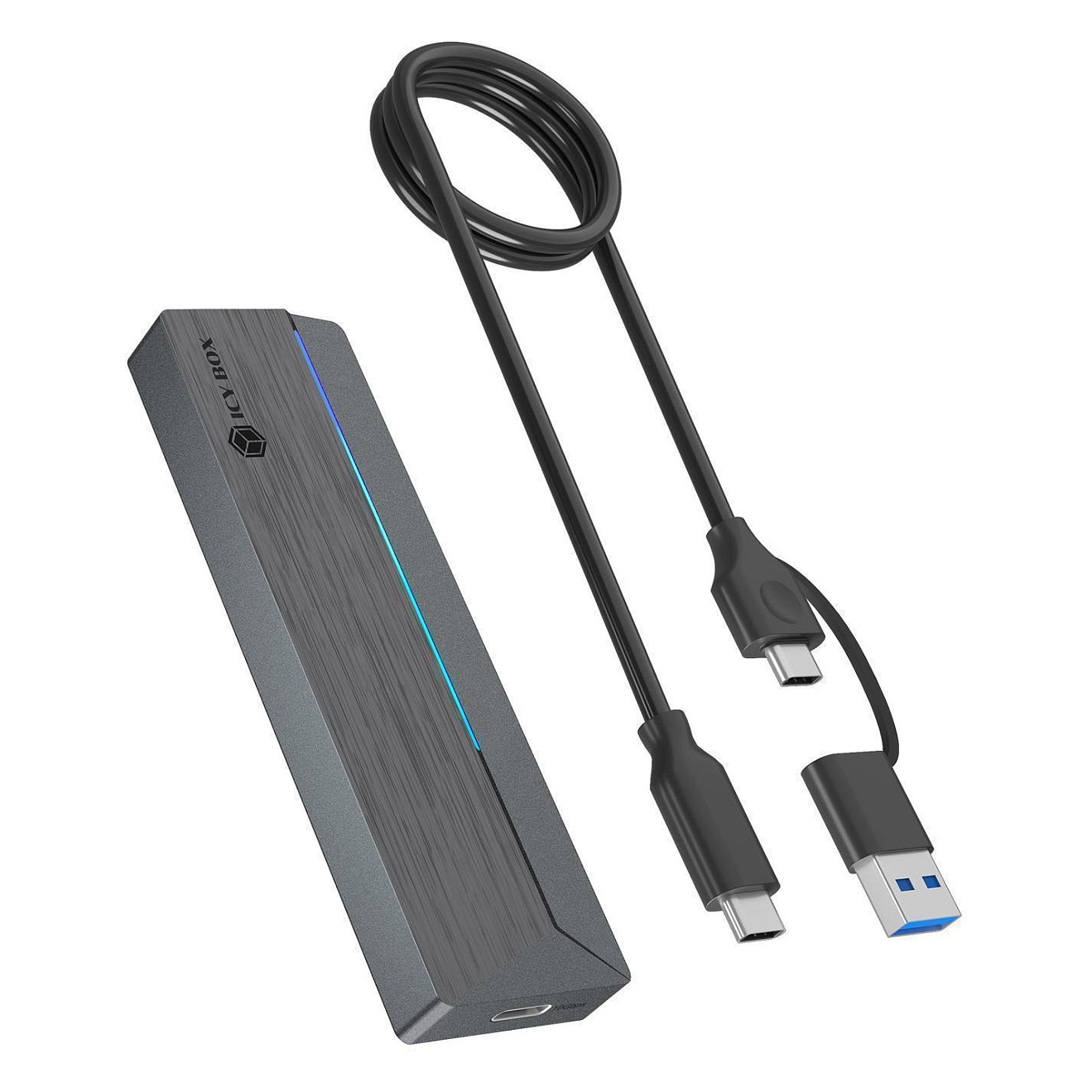 Enclosure ICY BOX IB-1826MCL-CU31 za M.2 NVMe/SATA SSD s USB-C 3.2 Gen 2 sučeljem i RGB svjetlima-8