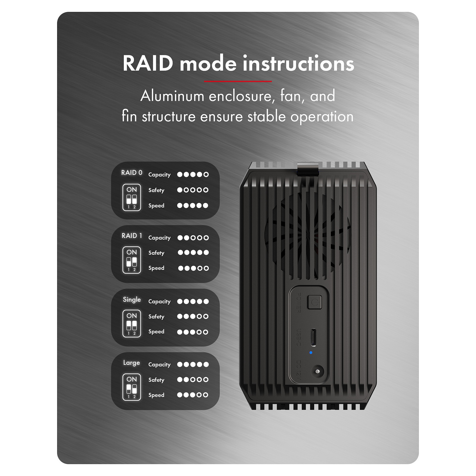 RAID sustav ICY BOX IB-RD3720-CU3 za 2x 3.5"/2.5" SATA HDD i SSD-10