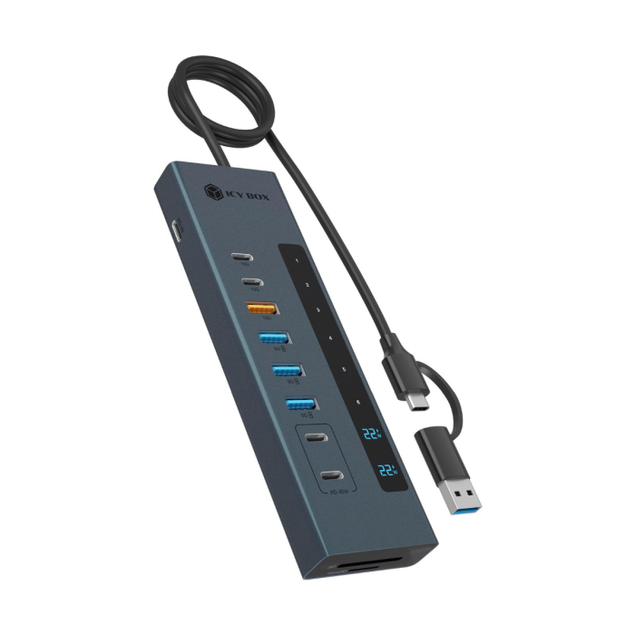 Hub ICY BOX IB-HUB1742CR-C2PD 11-in-1 USB-C, PD interface, card reader-0