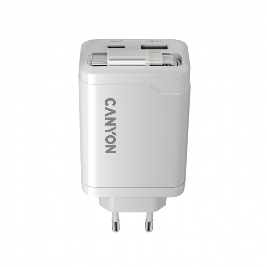 Punjač CANYON CNS-CURC65ACW 65W (USB-C, PD, QC, EU, bijela boja)-3