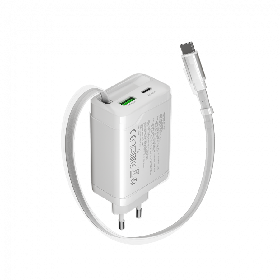 Punjač CANYON CNS-CURC65ACW 65W (USB-C, PD, QC, EU, bijela boja)-1
