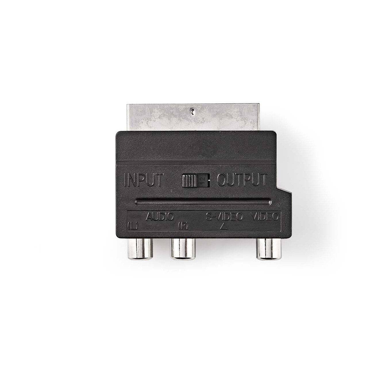 Adapter NEDIS CVGB31902BK, Scart (M) na S-Video (Ž), 3x RCA (Ž), crni, kutija-2