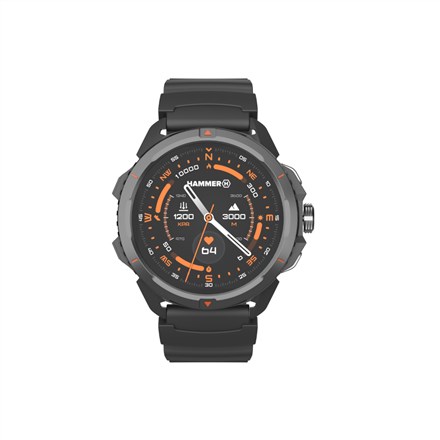 Pametni sat HAMMER Watch Plus (1.43" AMOLED, GPS, IP68, MIL-STD-810H, do 14 dana baterije) Black