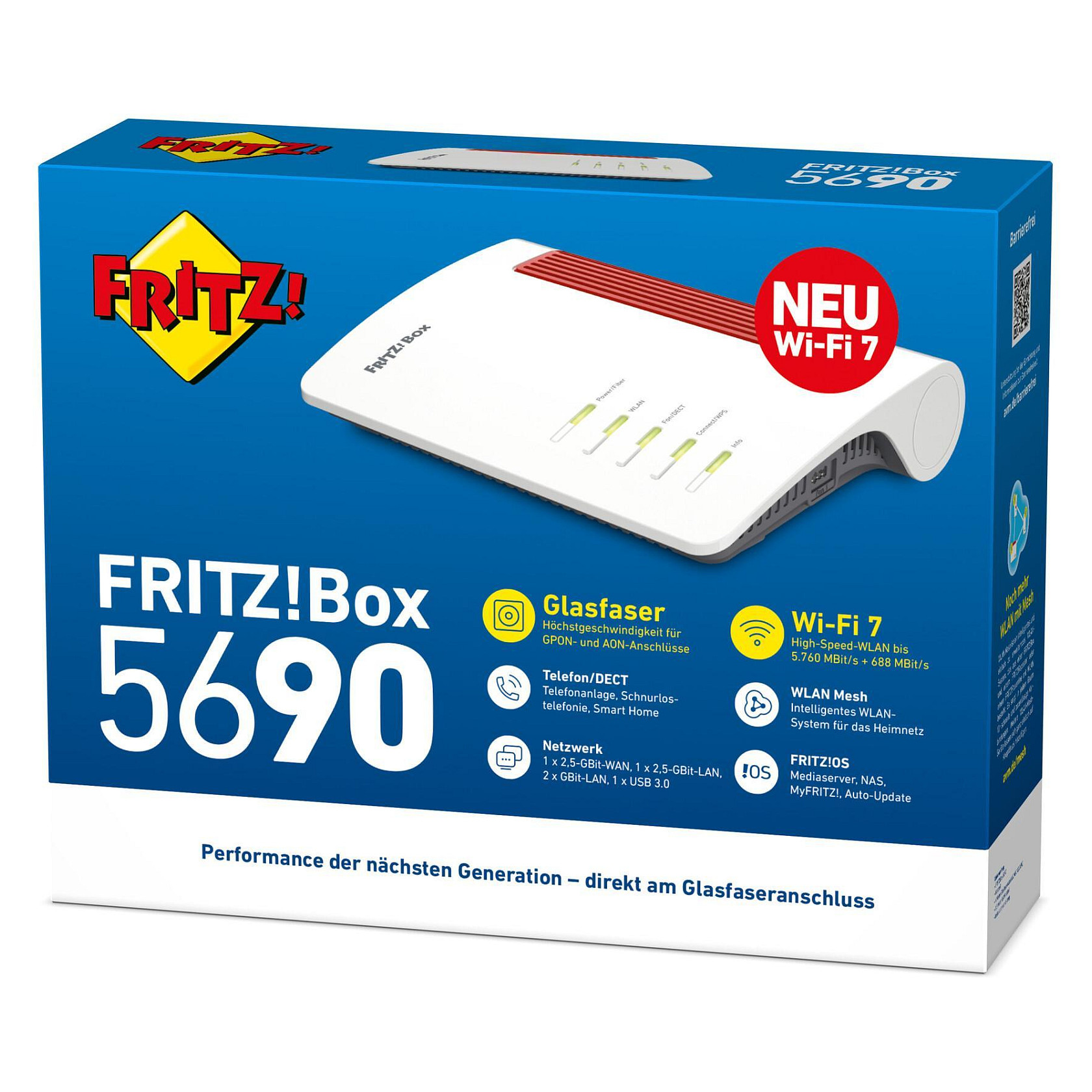 Router AVM FRITZ!Box 5690 (2.5 gbe, dual-band, crveno-bijeli)-7