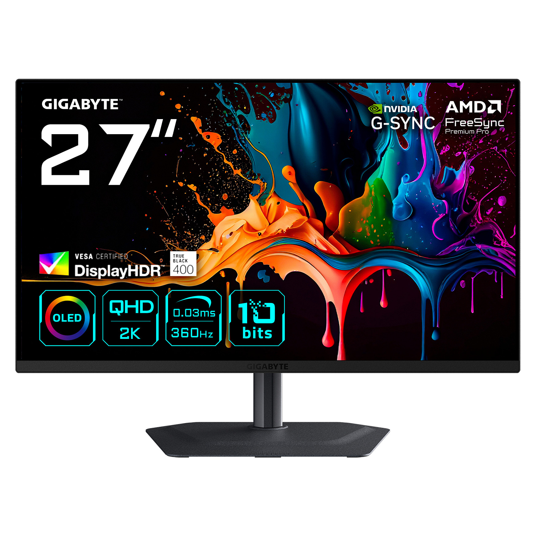 Gaming Monitor GIGABYTE MO27Q3 (27", WQHD, 360Hz, 0.03ms, QD-OLED)-4