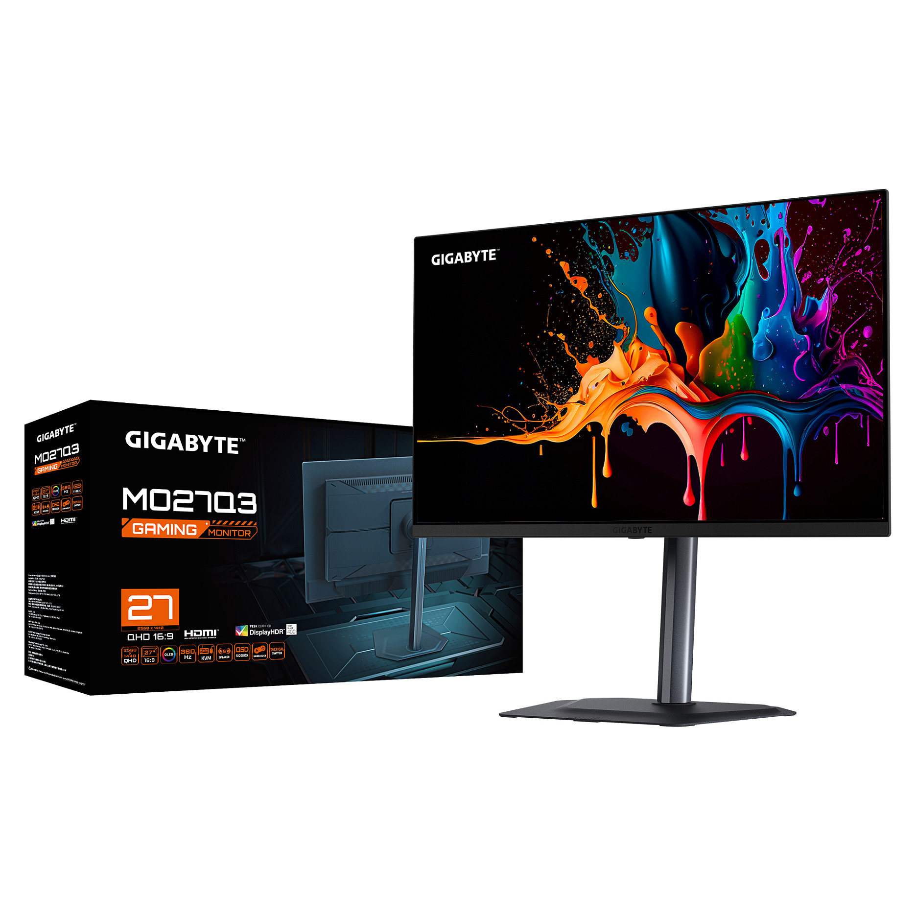 Gaming Monitor GIGABYTE MO27Q3 (27", WQHD, 360Hz, 0.03ms, QD-OLED)-8