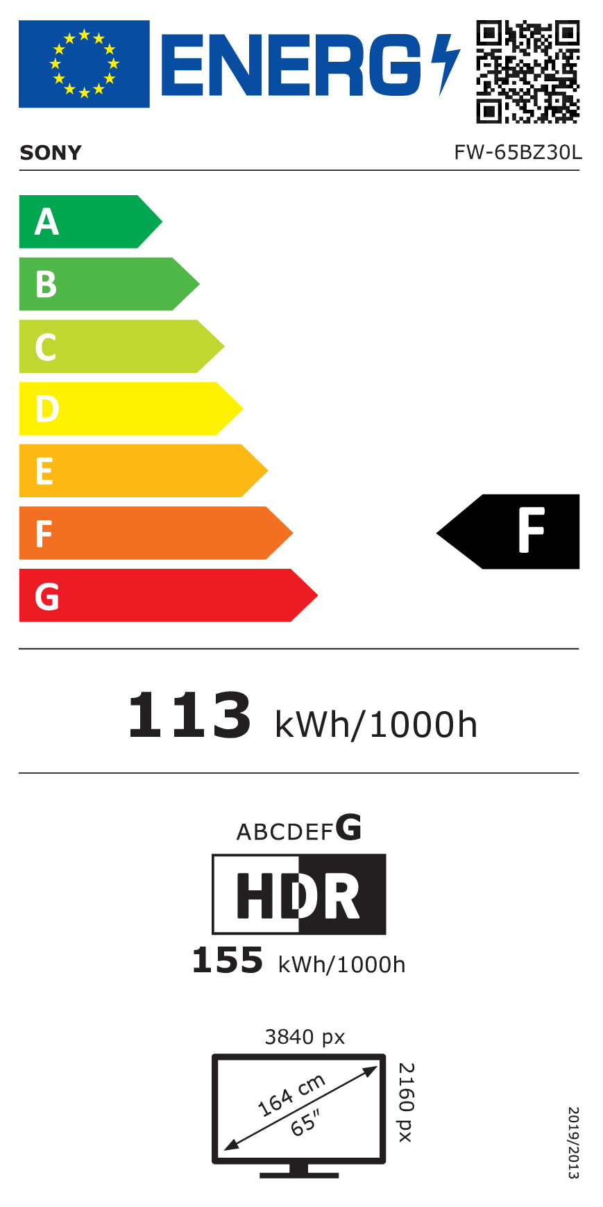 Profesionalni zaslon SONY FW-65BZ30L (164 cm, rad 24/7, svjetlina 440 nita, 4K HDR Processor X1, Google TV, Pro Mode značajke)-10