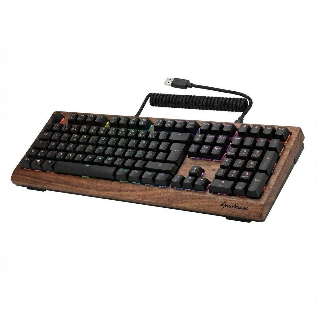 Tipkovnica SHARKOON SKILLER SGK50 S2 (pbt, es-layout, gateron g pro 3.0 yellow) – internacionalna non HR tipkovnica-0